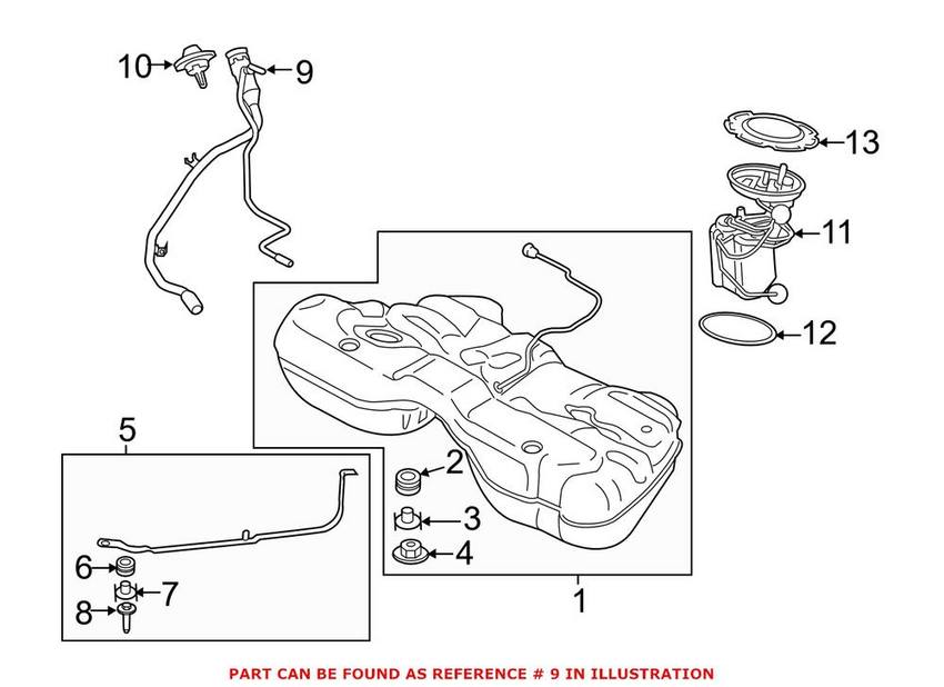 BMW Fuel Filler Neck 16117356516